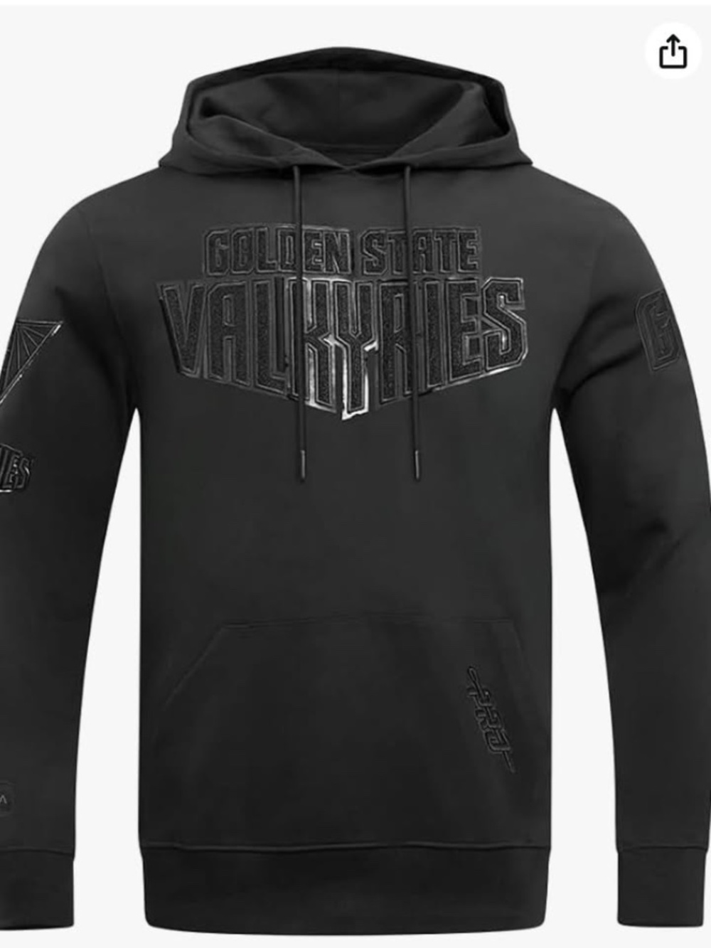 NEW MEDIUM Pro Standard MENS WNBA Golden State Valkyries CLASSIC HOODIE BLACK